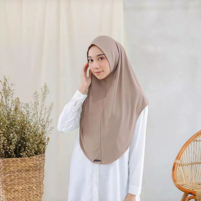 Jilbab Instan Jersey Syria / Kerudung Blus Non Pet