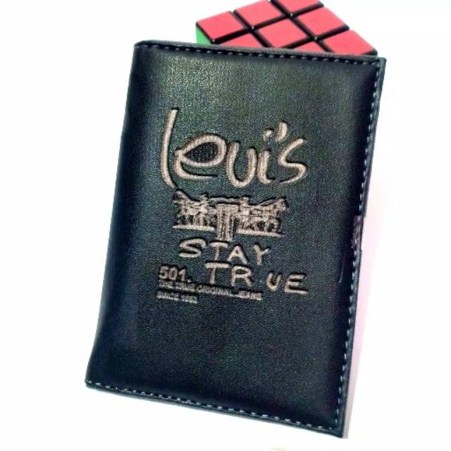 Dompet lipat berdiri/Dompet kulit sintetis murah/dompet pria hitam