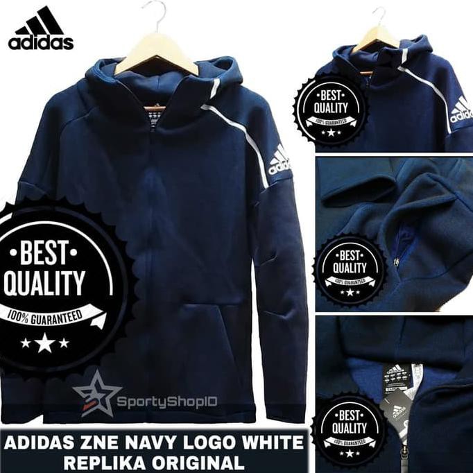 HOODIE SHOPEE. JAKET HOODIE ADIDAS ZNE BIRU NAVY KUALITAS MATERIAL ORIGINAL ZNE TERBARU.