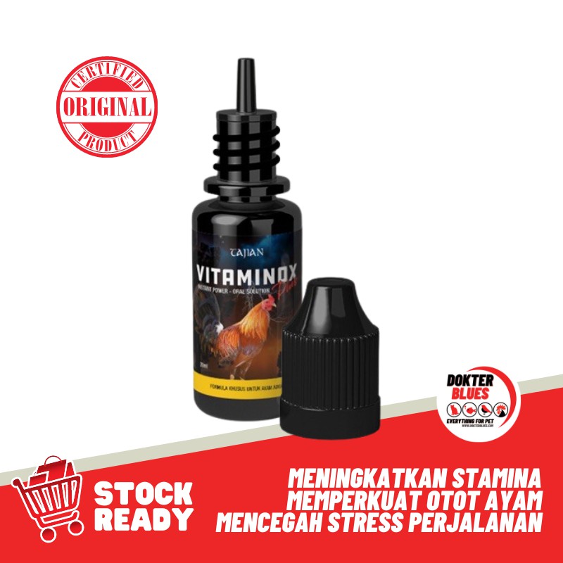 Vitaminox 20ml - Doping Tetes Ayam Aduan Taji, Suplemen Multivitamin Tetes Ayam Anti Stres Reload