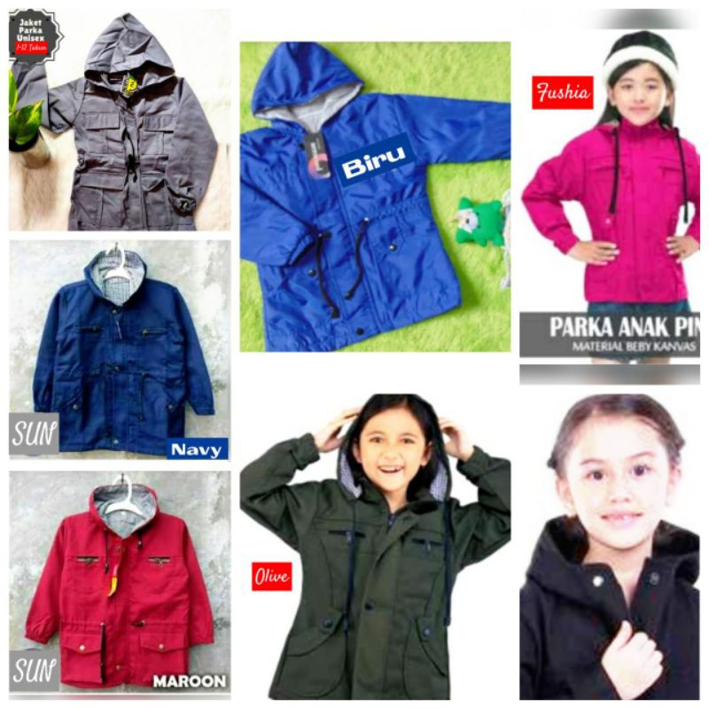 Home-FAIZAH Jaket Anak Unisex Model Parka/Jaket Hangat Anak Anak/Jaket Fashions Anak