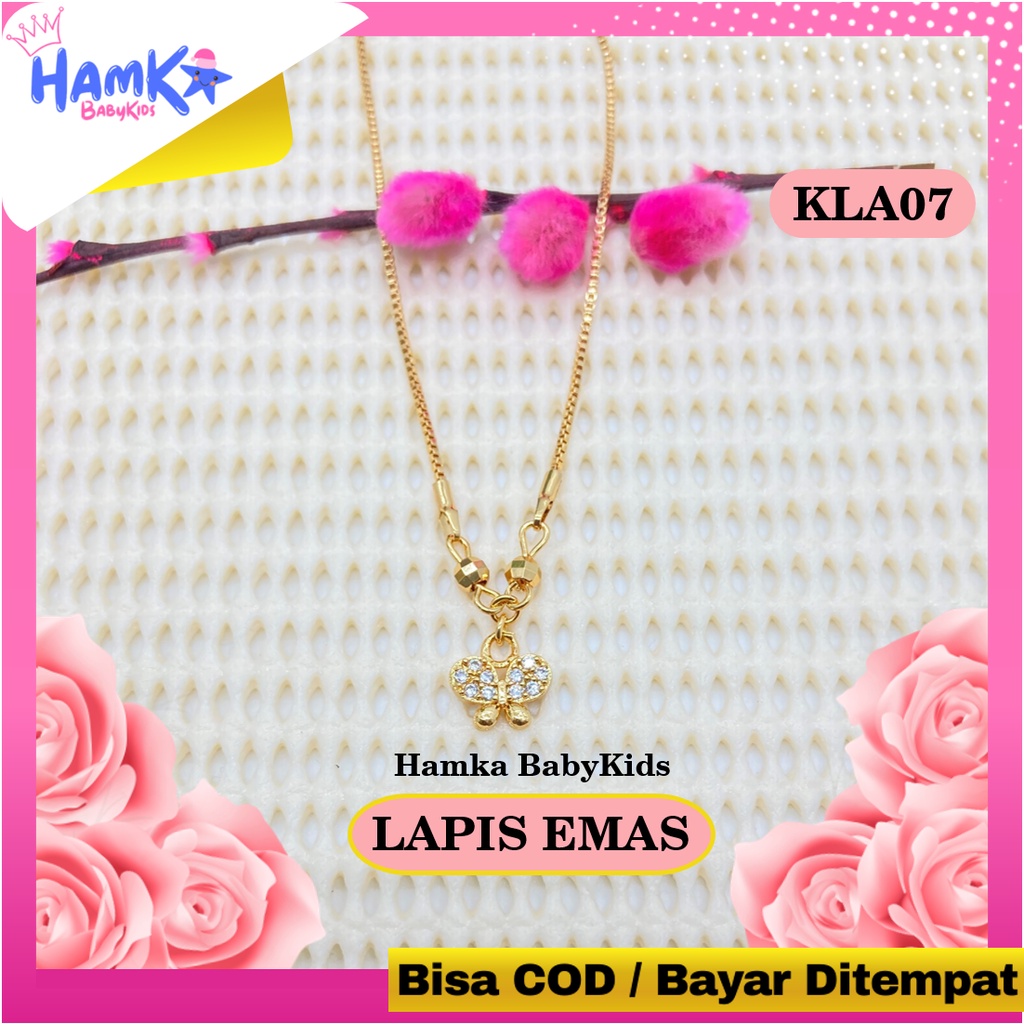 Perhiasan Kalung Anak Perempuan Xuping Lapis Emas Motif Hati KLA01.05.07 Anti Karat Bayi Titanium