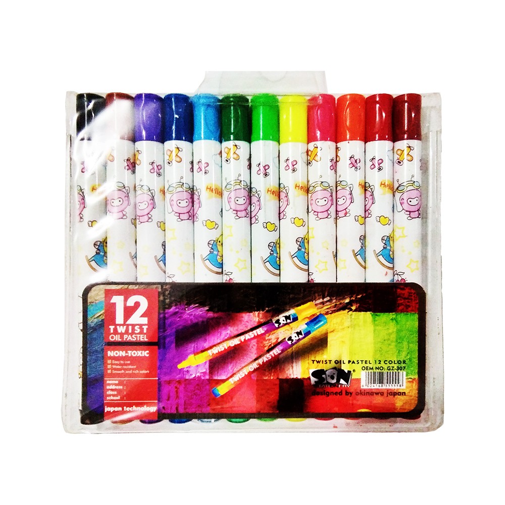 

Crayon Putar Twist Oil Pastel 12 Warna