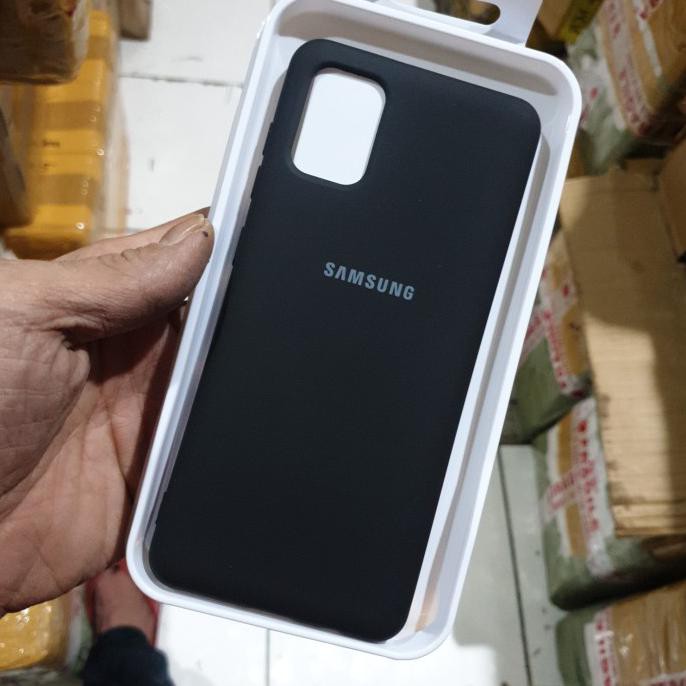 SAMSUNG A31 2020 SOFT SILICONE RUBBER BACK COVER CASE - HITAM