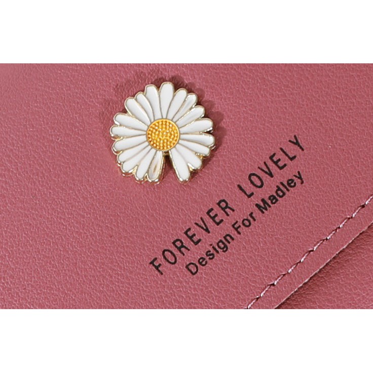 W04 Dompet Panjang Wanita Modern Daisy Flower Women Wallet Kartu Cewek Korea Resleting Remaja Murah