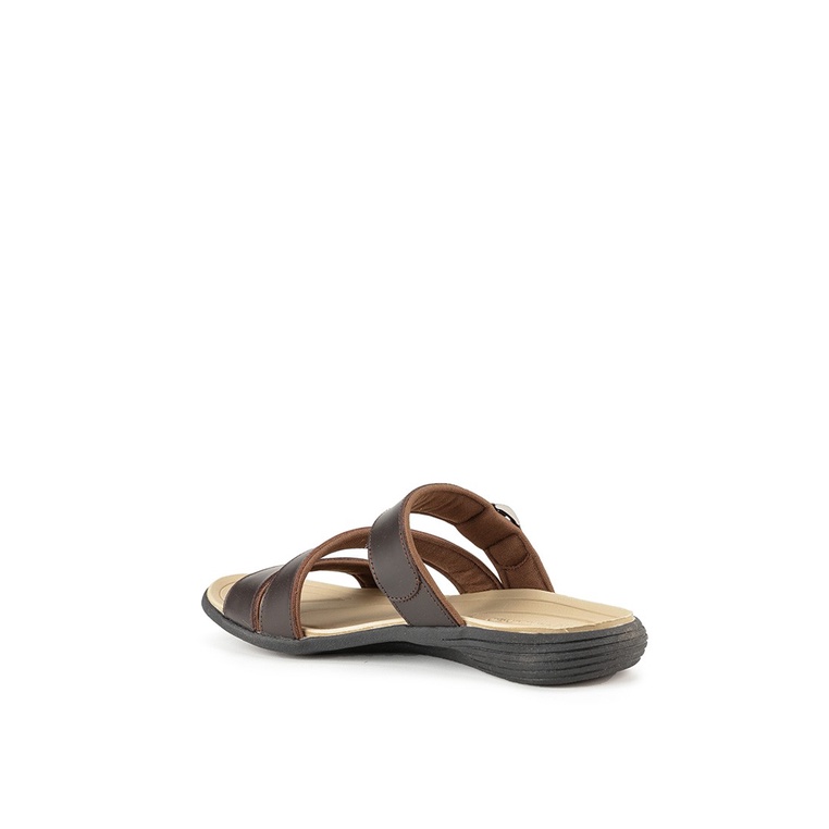 SANDAL CASUAL JIM JOKER PRIA ORIGINAL SLIDE KULIT BRANDED COKLAT JJ41