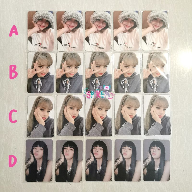 LALISA BLACKPINK LISA POB KTOWN PHOTOCARD PC BENEFIT BUCKET HAT BERET TOPANG DAGU