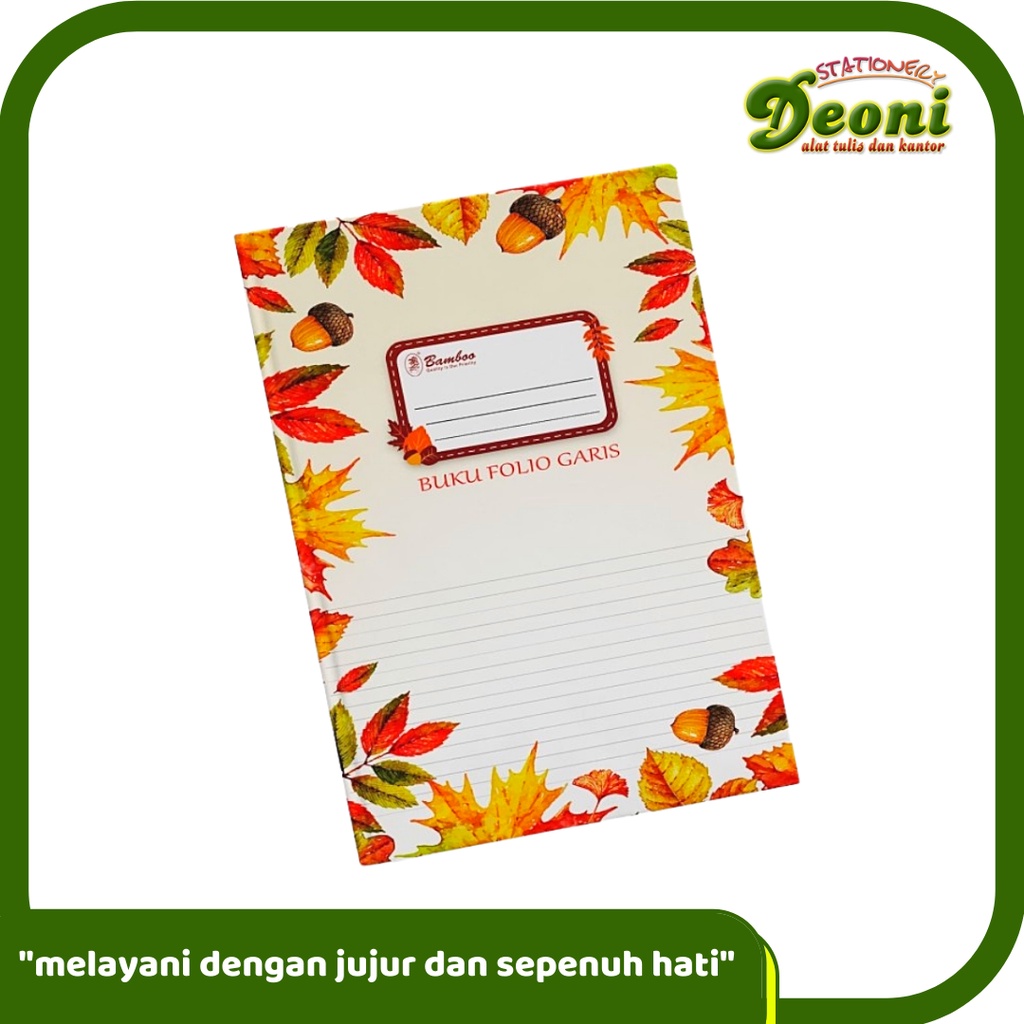 

BAMBOO Buku Hard Cover F4 / Folio Garis Elegant series 80 Lembar