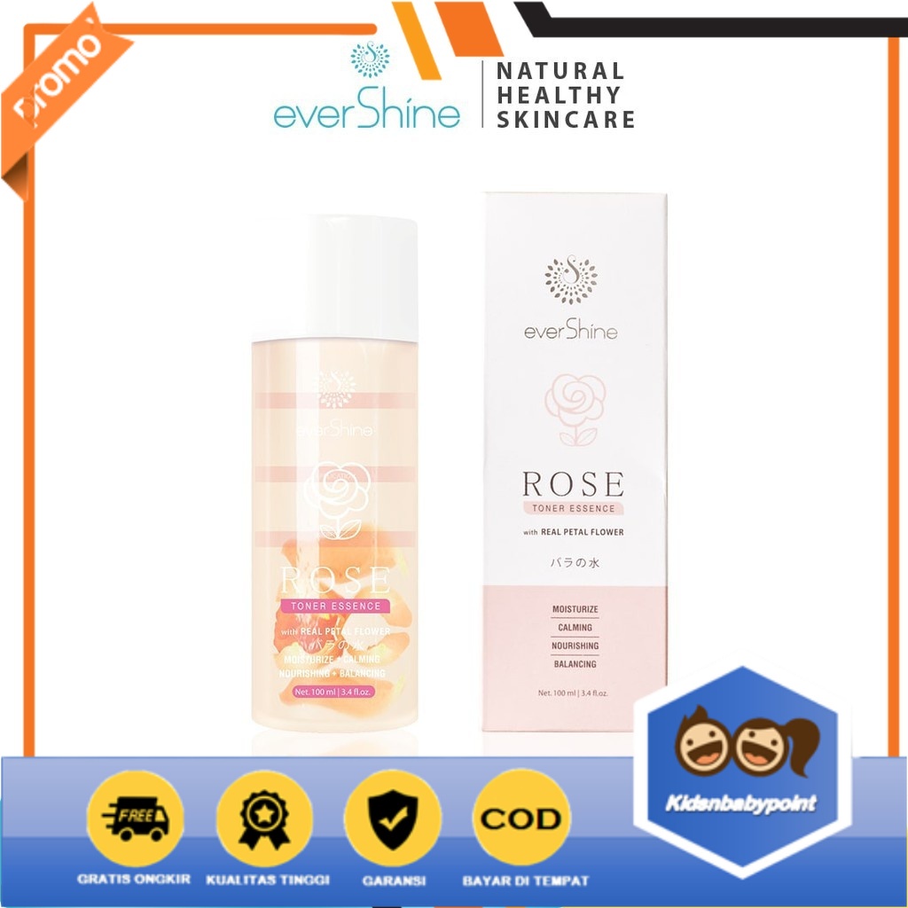 Rose Toner Essence with real petal flower / air mawar asli