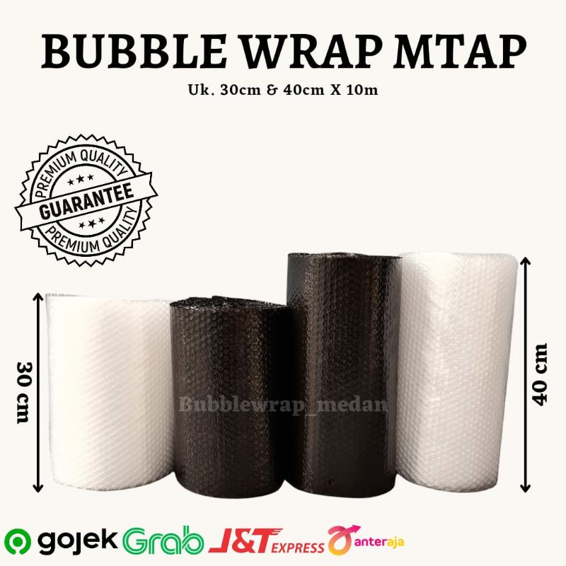 

[MEDAN] BUBBLE WRAP MTAP UKURAN 30 CM & 40 CM X 10M KHUSUS GOJEK DAN GRAB HITAM DAN BENING MURAH