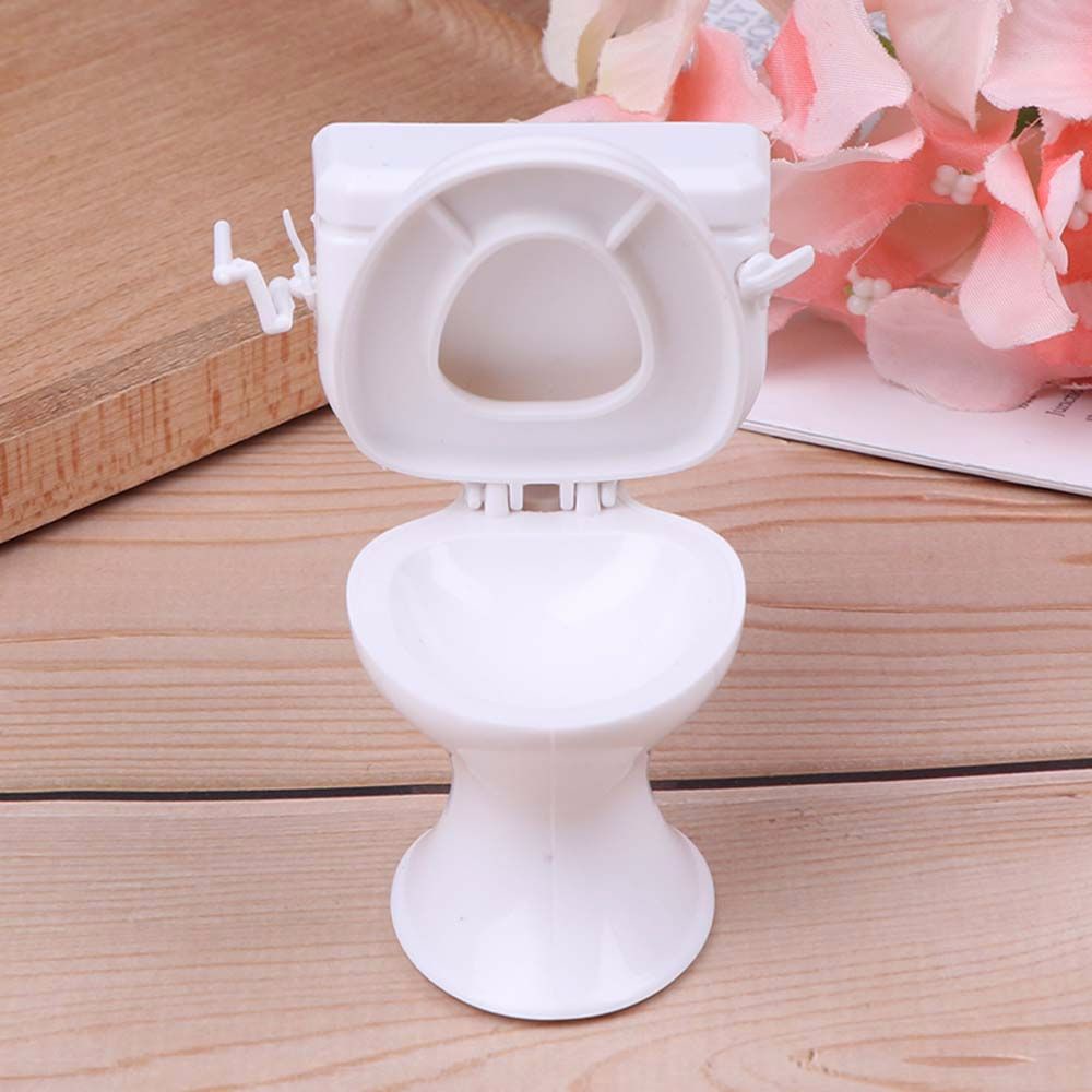 LANFY Cute Furniture Toy Simulation Bathroom Model Toy Vintage Bathroom Modeling Dollhouse Furniture Bathroom Accessories Dolls Accessories Toilet toys Kids House Miniature Pink Toilet White Toilet/Multicolor