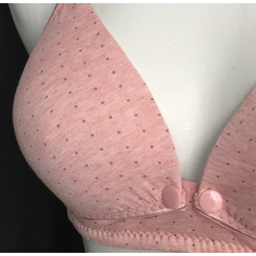 BAYIe - BH / Bra Ibu Menyusui/Nursing BRA QLM 558 Motif POLKADOT Dengan Busa Tanpa Kawat CUP BESAR