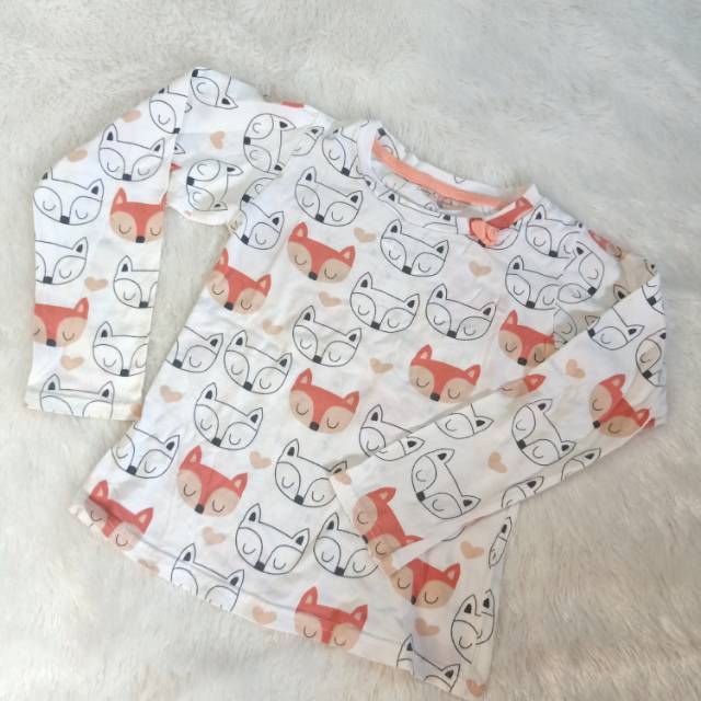 kaos lengan panjang fox unisex