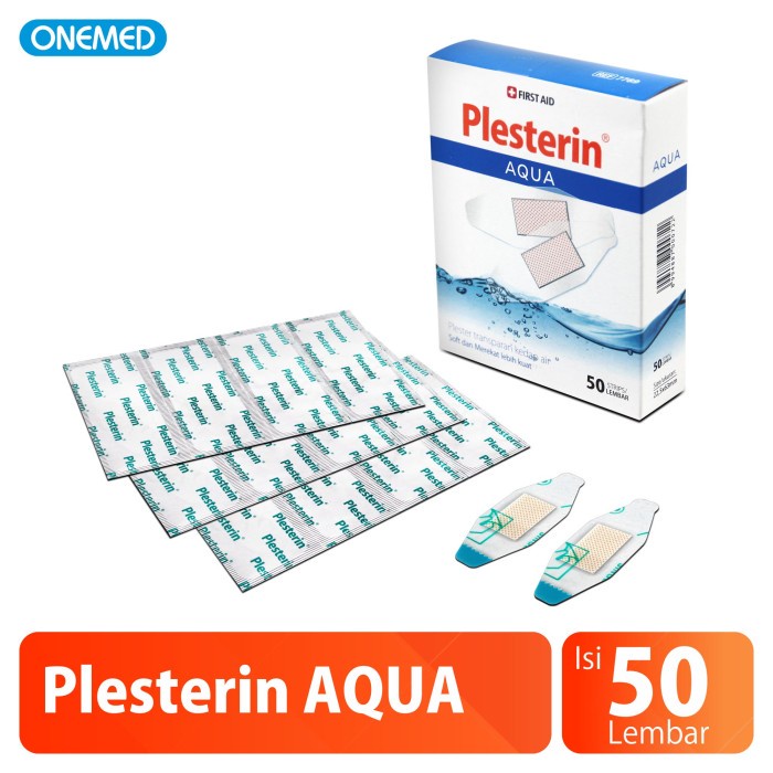 Plesterin Transparan Aqua Kedap Air box isi 50 Onemed OJB