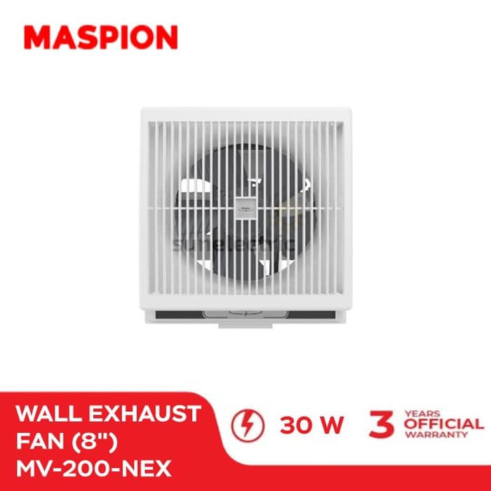 MASPION Exhaust Fan 8 Inch MV200NEX / Kipas Tembok Dinding - Garansi 3 Tahun