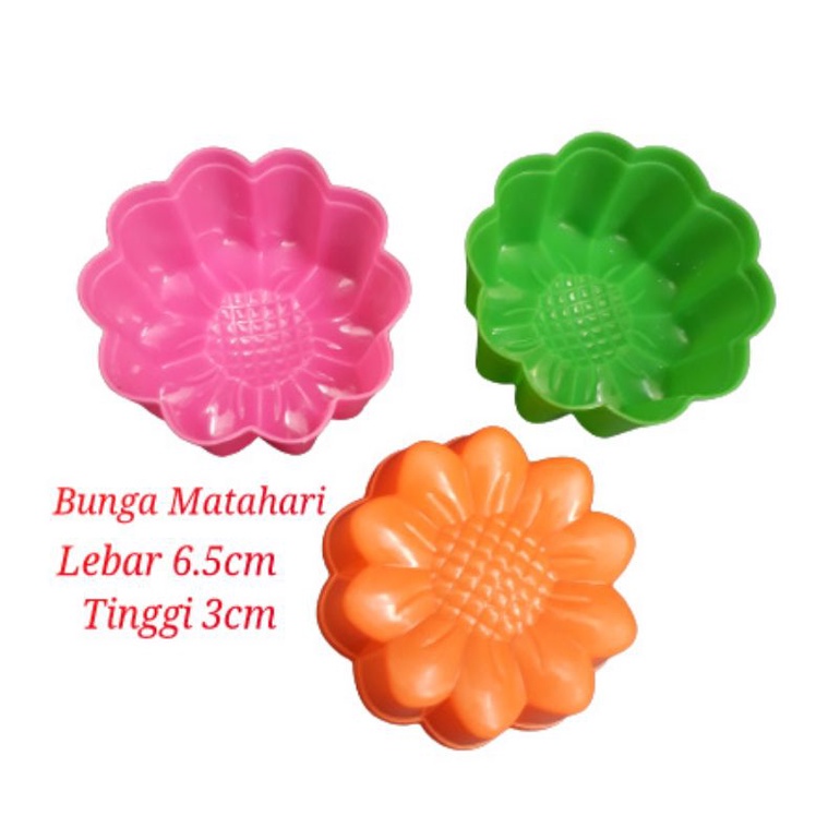 @12pcs Cetakan Kue Puding Agar Agar Bunga Matahari Kecil