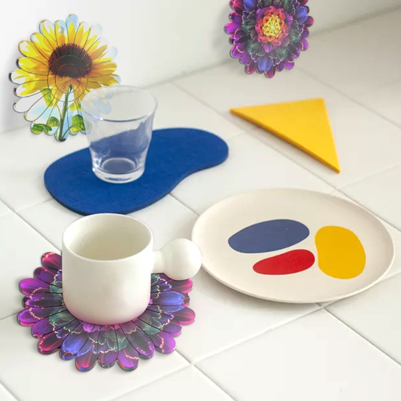 SIY  Sunflower Coaster Epoxy Resin Mold Serving Plate Tray Silicone Mould DIY Crafts Home Decortaions Cup Mat Mug Pad Casting Tools