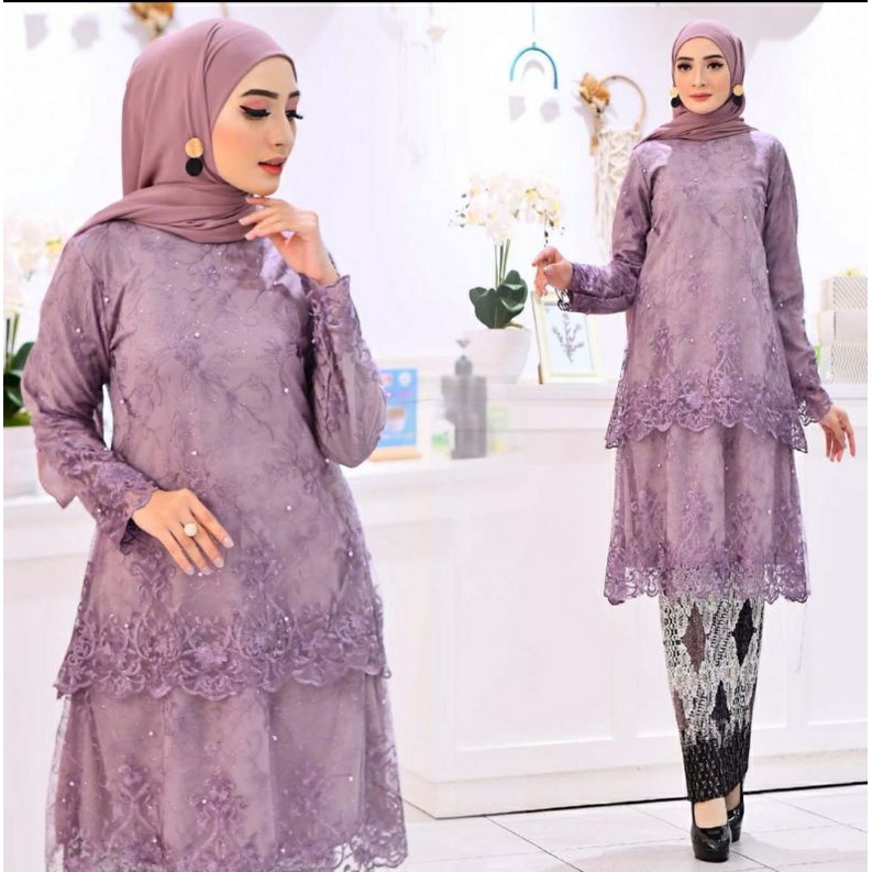 KEBAYA MODERN - KEBAYA PESTA - KEBAYA TULLE - SET TUNIK SHAYRA - BY PB