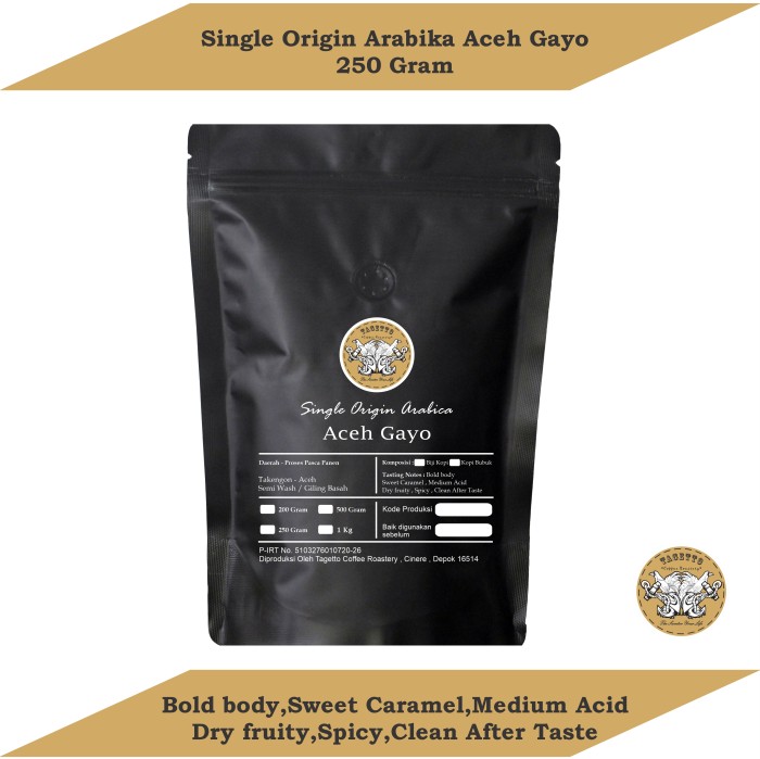 

NEW KOPI ARABIKA ACEH GAYO 250GR BIJI / BUBUK | SPECIALTY ARABICA COFFEE - BUBUK KASAR