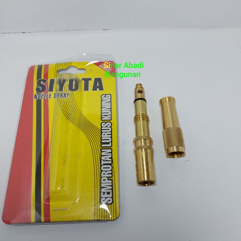 SEMPROTAN/NOZZLE KUNINGAN LURUS SELANG AIR CUCI MOTOR/ MOBIL/ TANAMAN
