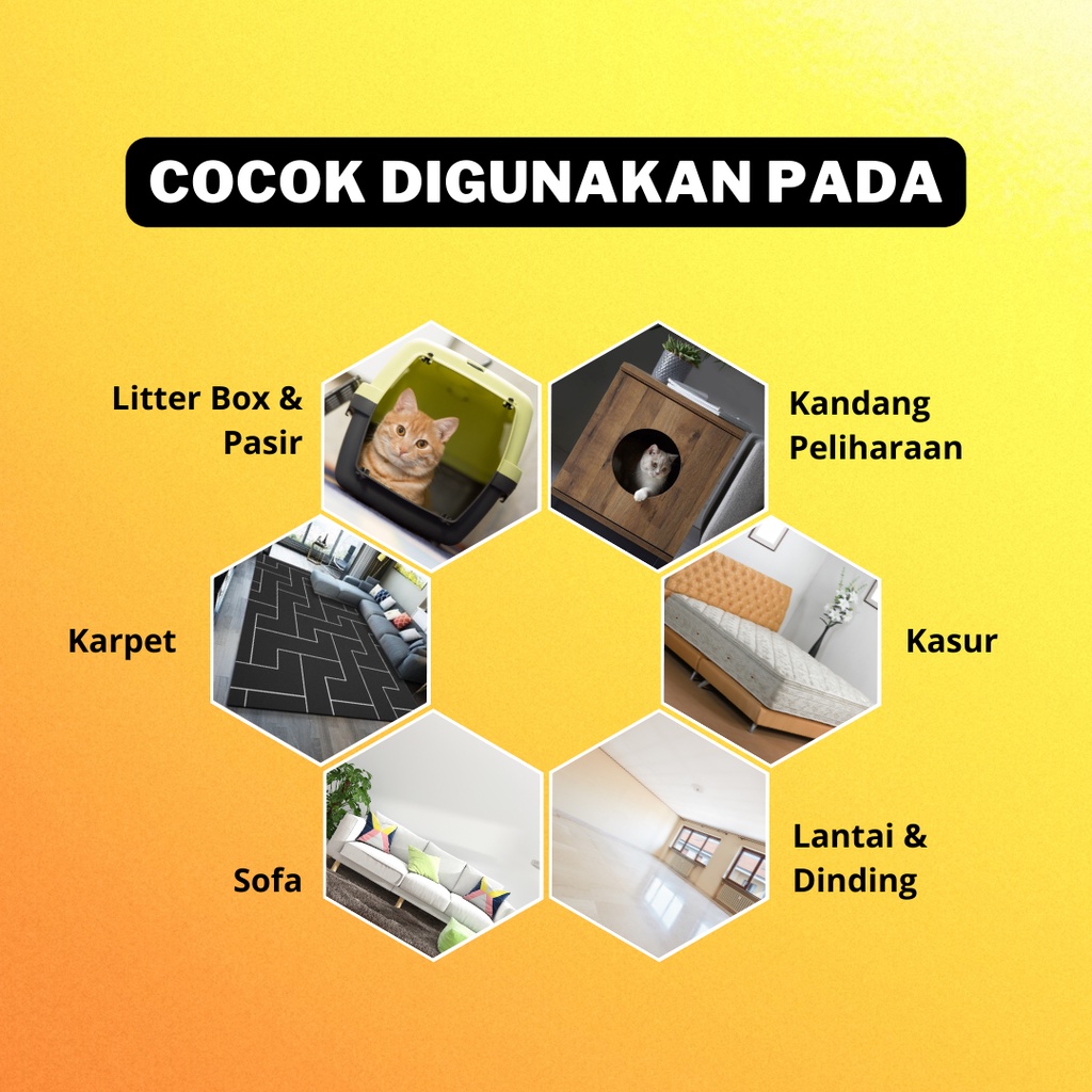 (PET ODOR) Penghilang Bau Kotoran Pup Pipis Kencing Kucing Anjing Kandang Hewan Peliharaan penghilang bau kandang kucing dan anjing hamster kelinci  aroma kopi