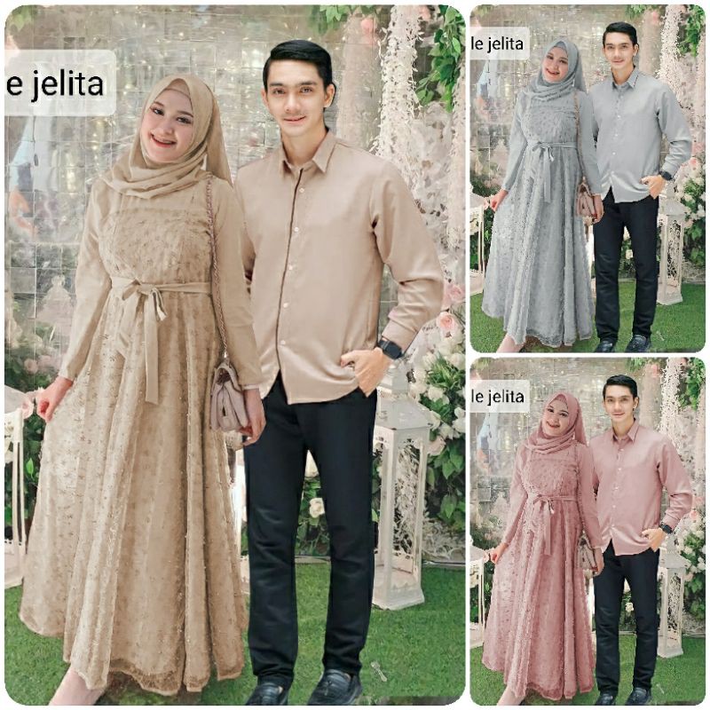 Baju Couple Kondangan Pasangan Muslim Kekinian Jelita ...