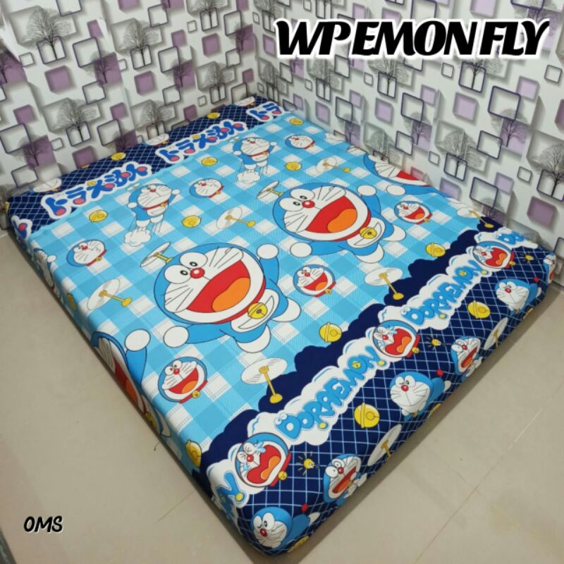 Sprei WATERFROOP KARAKTER KEROPI, DORAEMON ,TAYO murah berkualitas 180x200 160 x200 120x200
