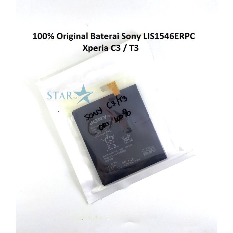 100% Original Baterai Sony C3 / T3