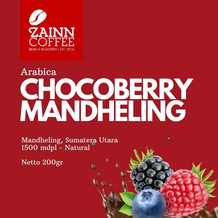 

Arabica Natural Mandheling / Mandeling / Mandailing Chocoberry 200 gr roast by Zainn Coffee