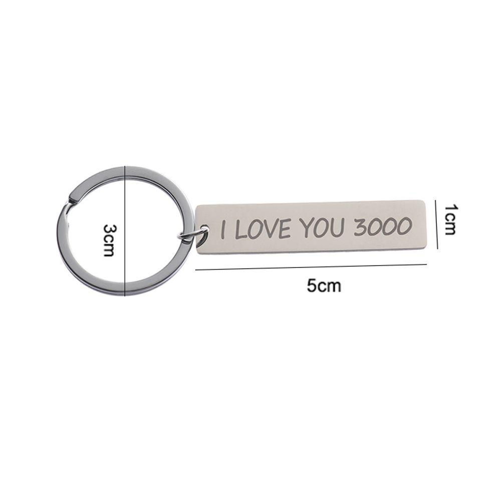 Gantungan Kunci LILY I Love You 3000hiasan Unik Keyfob Metal