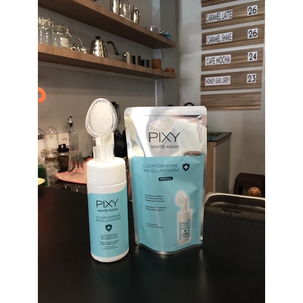 PIXY White Aqua Clear Defense Micellar Foam (kemasan Biru)