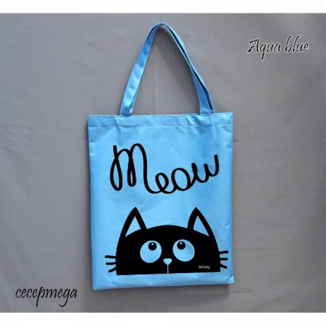 Totebag Tas tote motif Meow MW004