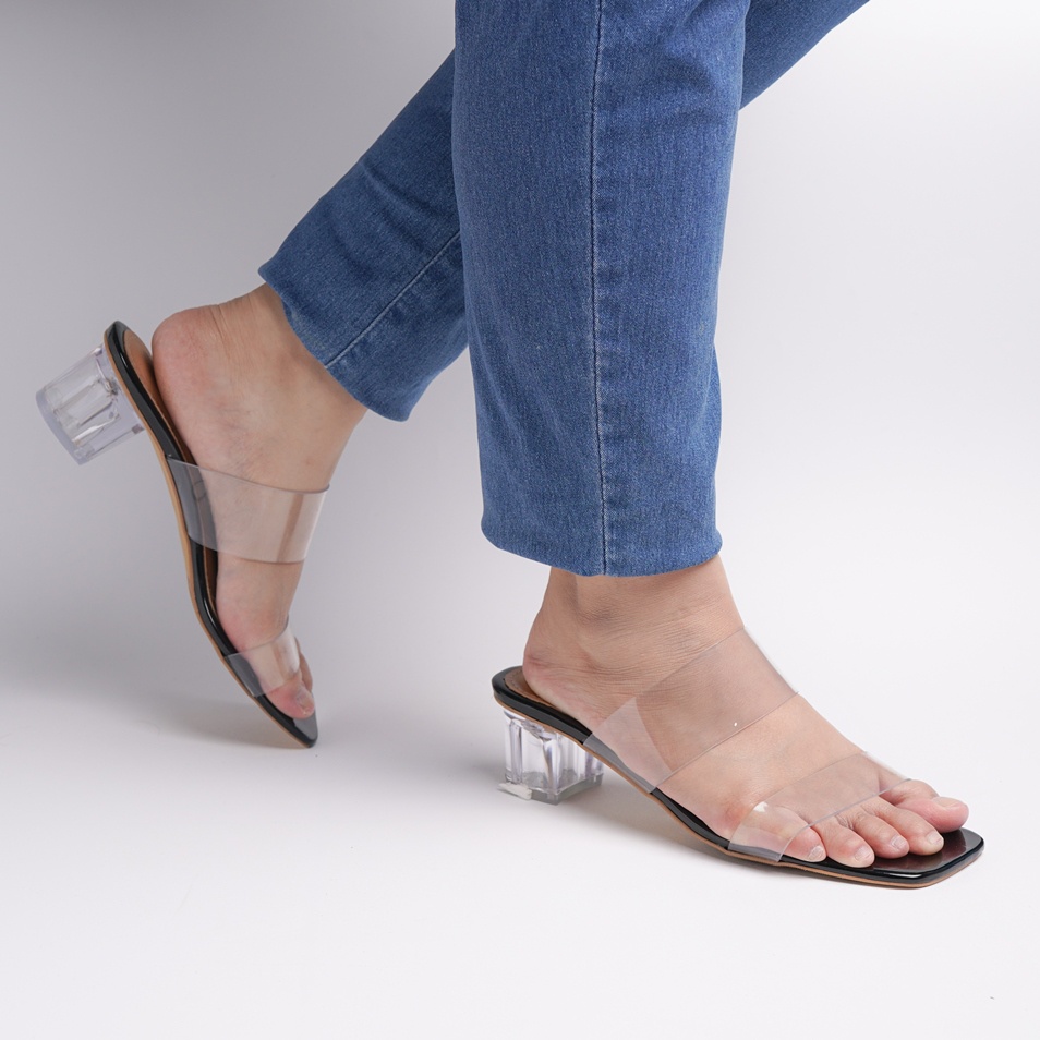 Liona heels - sandal wanita hak tahu 3 Cm ukuran besar bigsize jumbo 41 42 43 44 45