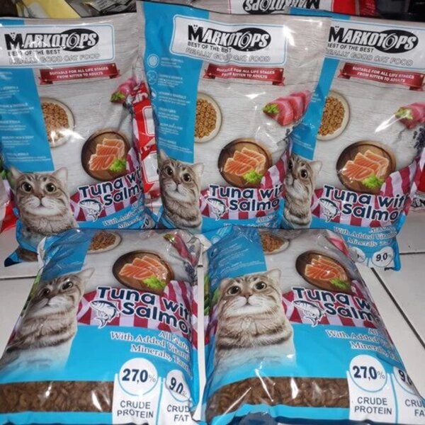 Markotop Tuna with Salmon Repack 1kg 1 kg Makanan Kucing Markotops Cat