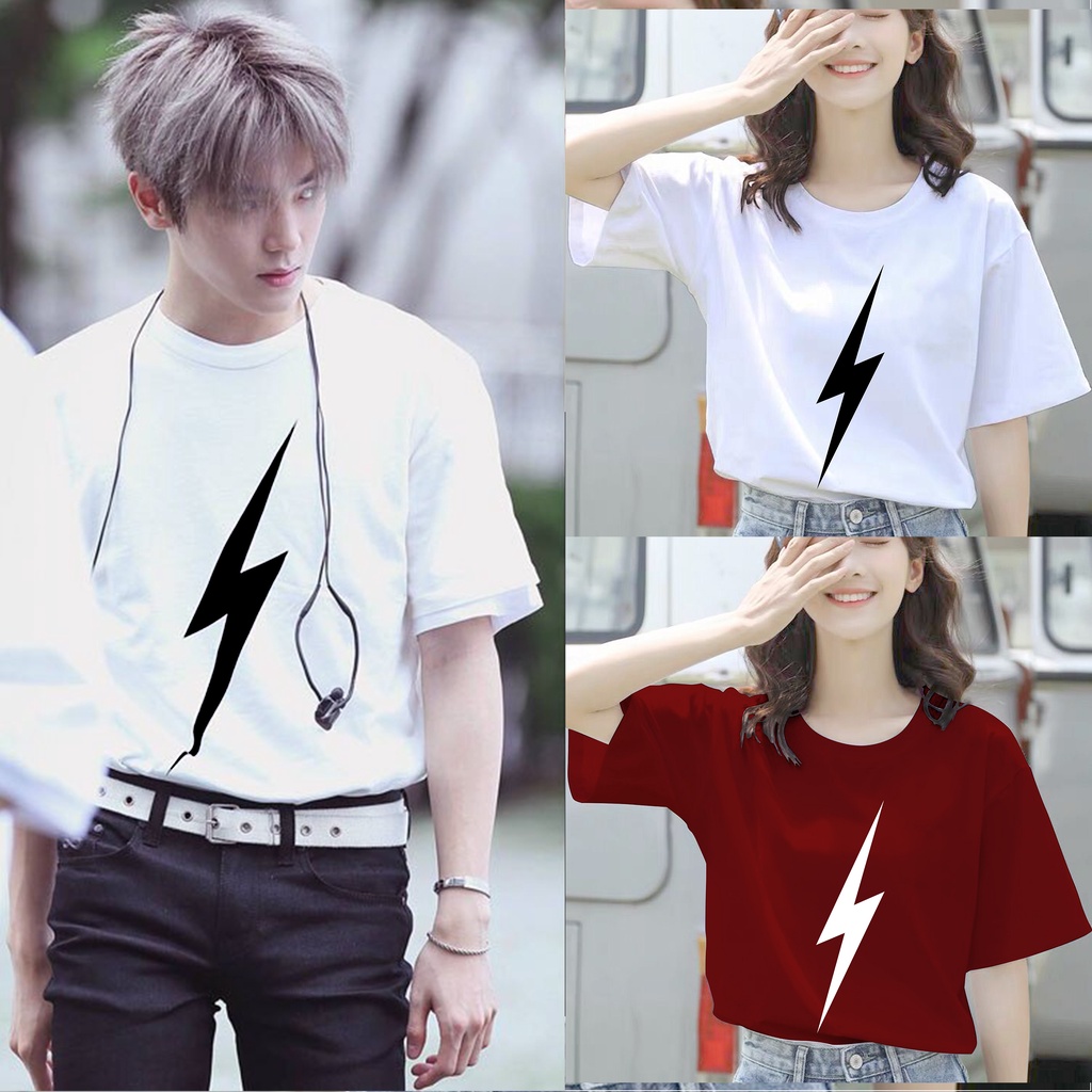 CALVIERO SHOP - BAJU KAOS ATASAN WANITA PRINT LOGO NCT PETIR