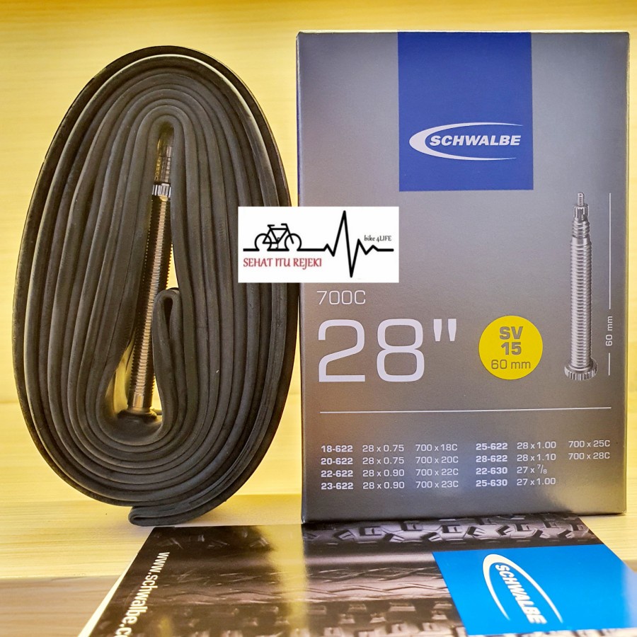 BAN DALAM SEPEDA 700 X 18C 20C 22C 23C 25C 28C SCHWALBE. PRESTA FV