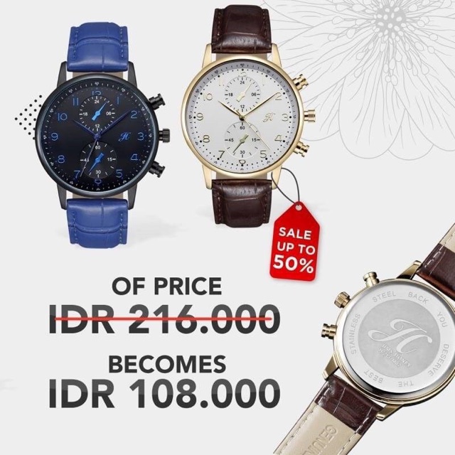 Sale Jimshoney Jam Tangan Pria Casual 2137 8137 Men Watch / Jam Import Murah Cowok Arloji