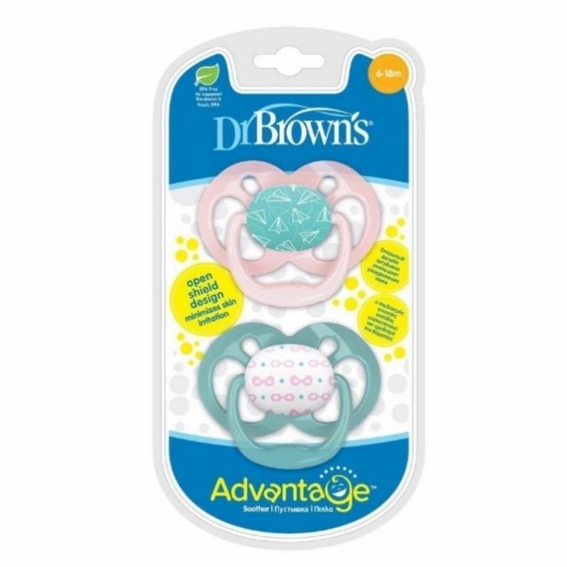 Dr Brown's Advantage Pacifier / Kompeng Dot Bayi Dr Brown's