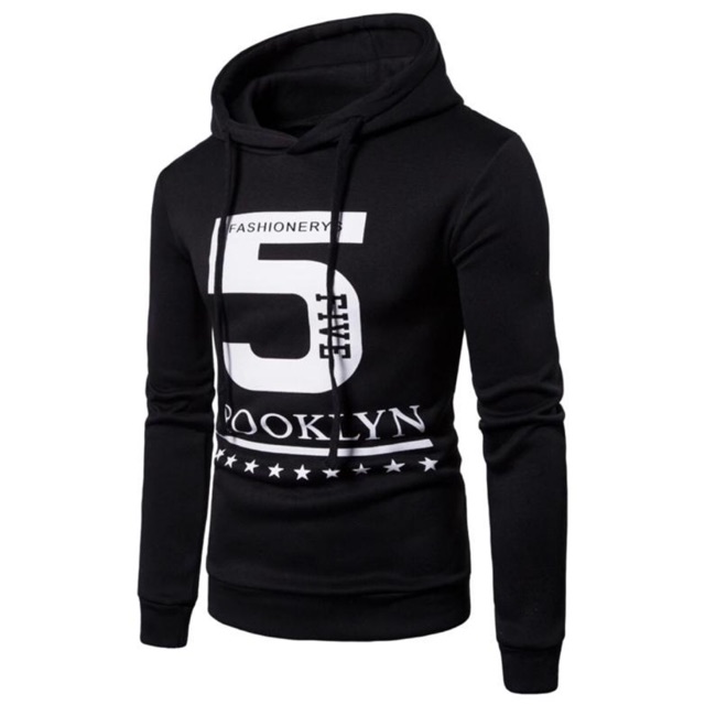 Sweater Hoodie Cowok Five Sweter Hood Pria Kekinian Fashion