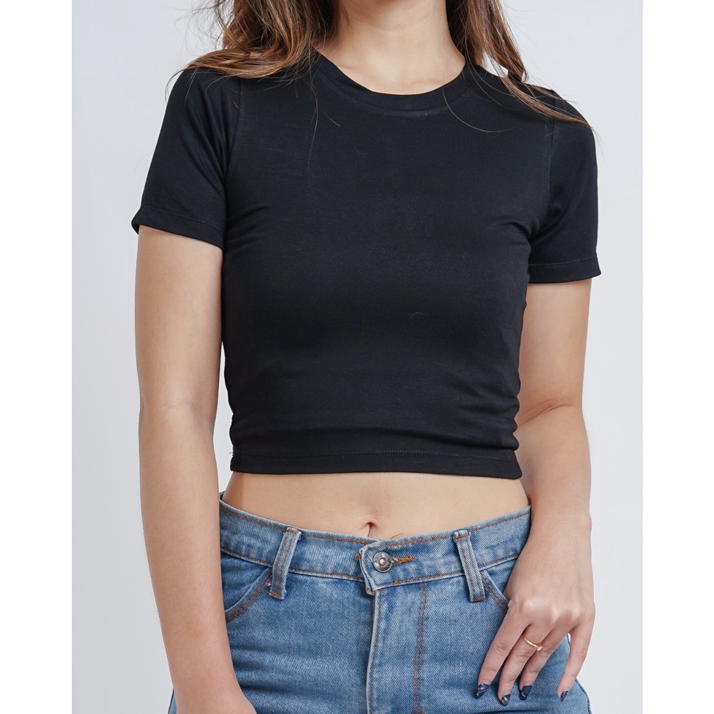 MODAVIE - MARSHA CROP TOP Kaos Crop Tee Wanita