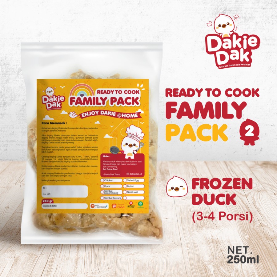 

Dakie Dak Family Pack Ready To Cook Frozen Duck 250gr