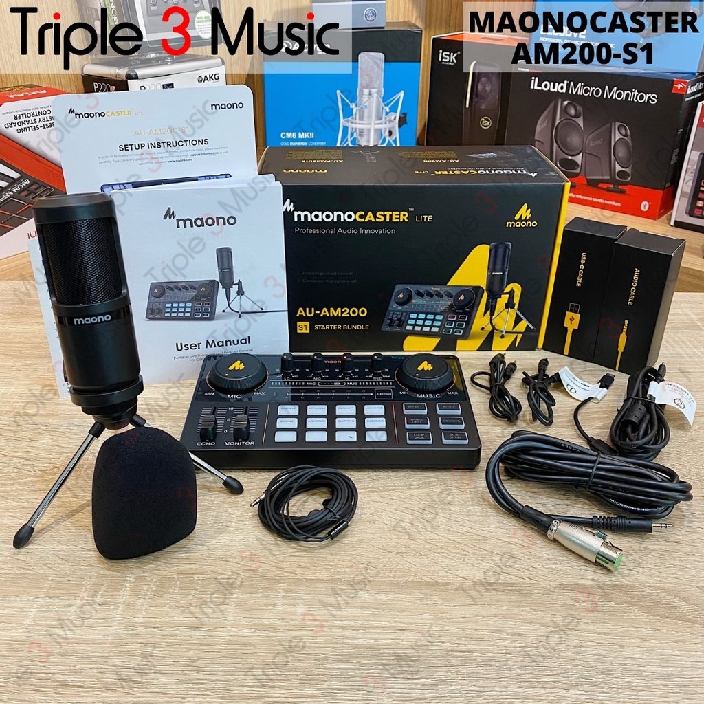 MAONOCASTER Lite Maono AM200 S1 STARTER BUNDLE Paket podcast