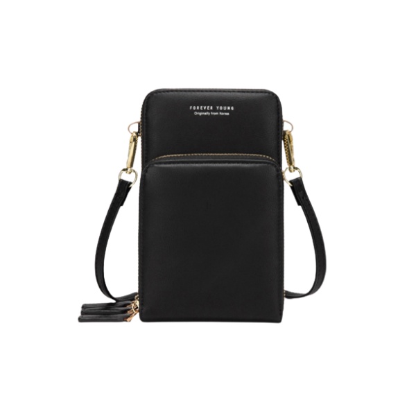 Tas Selempang Wanita Model Terbaru Kulit Miniso Warna Hitam