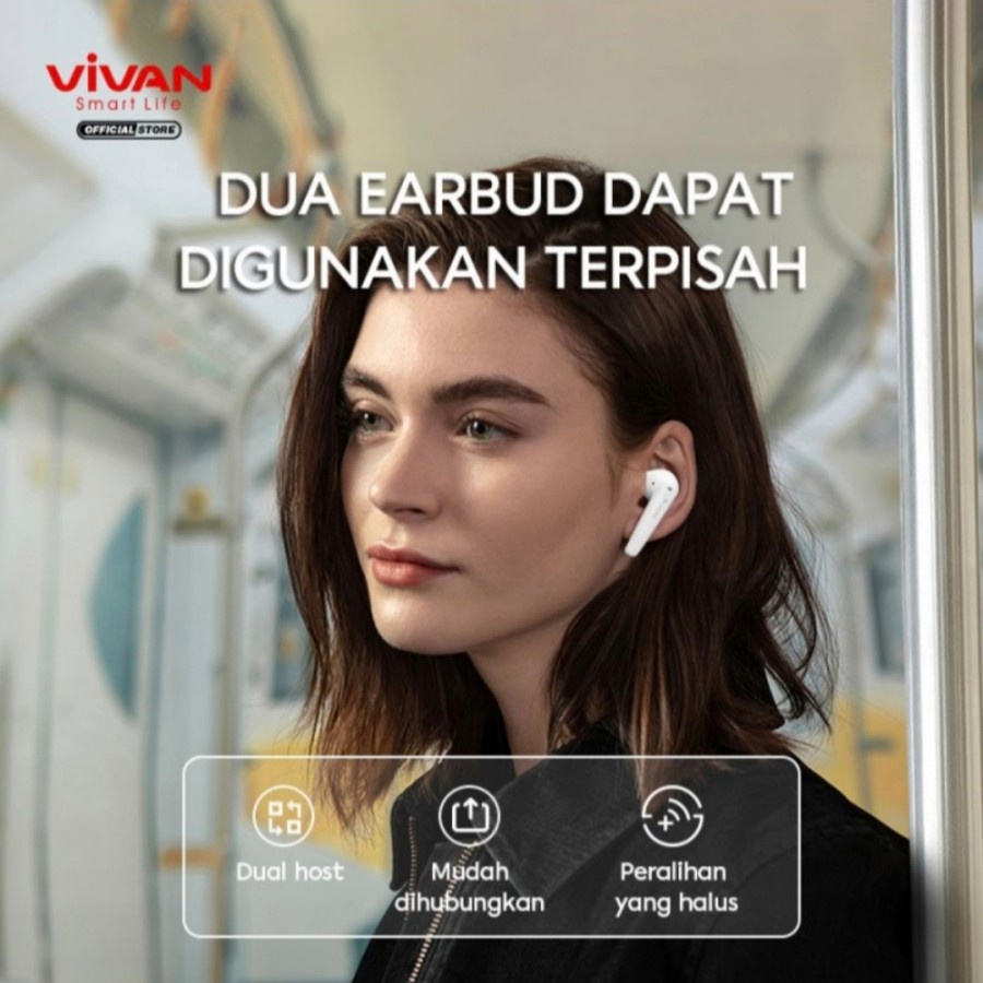 Earphone TWS Vivan Liberty T260 Bluetooth 5.0 Wireless Earbuds