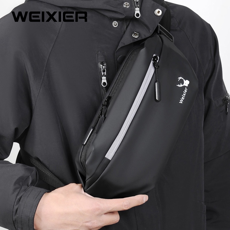 WEIXIER 9563 Tas Selempang Pria Waistbag Anti Air WK-SBY