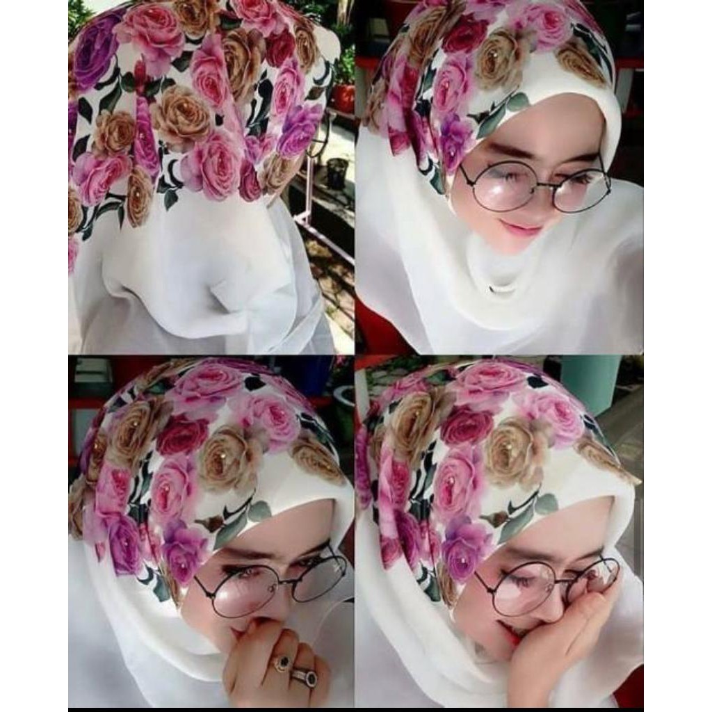 JILBAB/HIJAB SEGI EMPAT BELLA SQUARE PRINTING