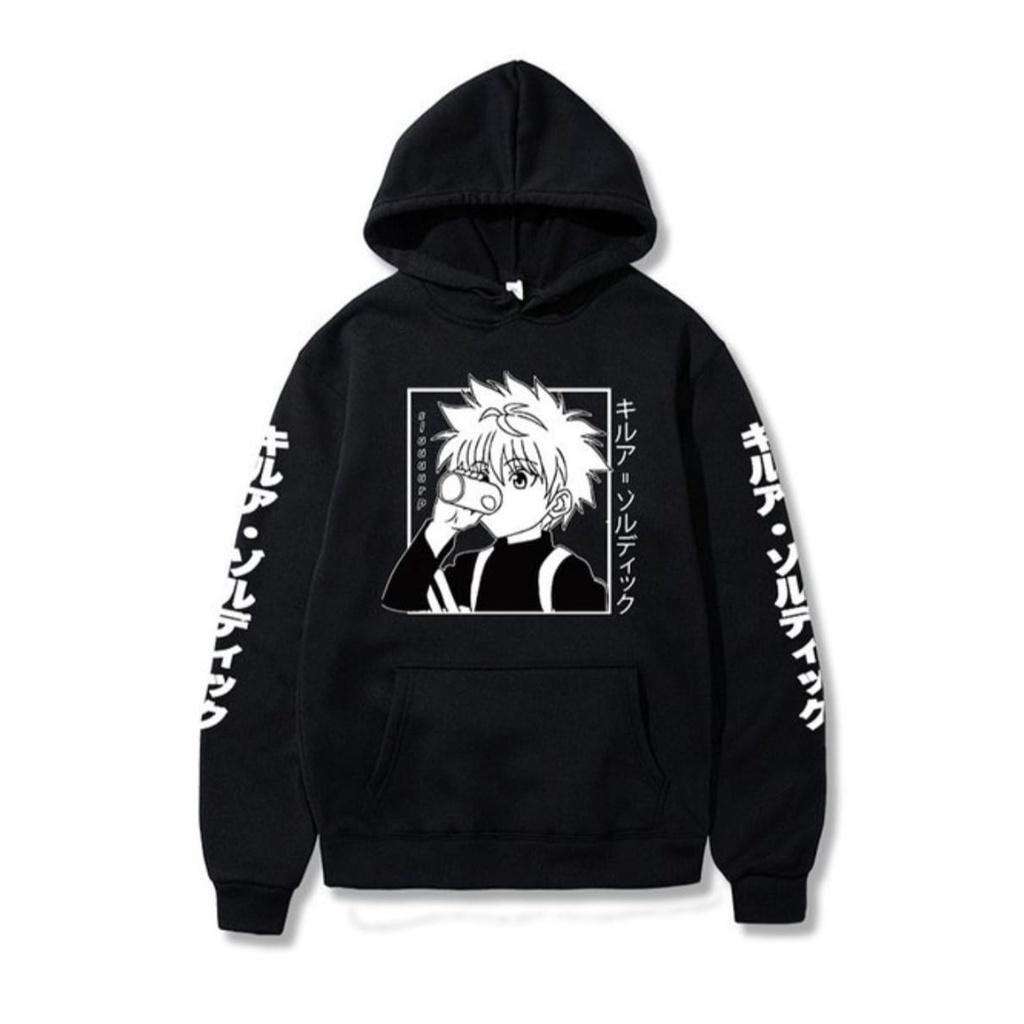 Sweater Anak Hoodie Anime Killua Hxh Hunter x Hunter Usia 5-15th Laki-laki dan Perempuan
