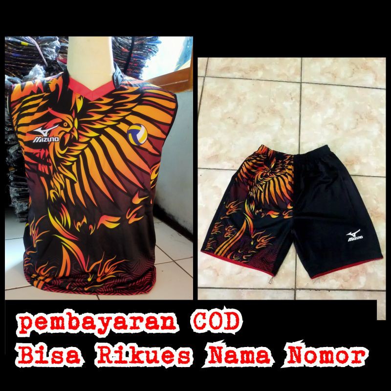 KAOS VOLI PRINTING.KAOS SINGLET.JERSEY OLAHRAGA.