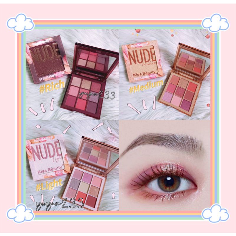 PROMO!!!EYESHADOW 9 COLOR NUDE KISS BEAUTY 87159