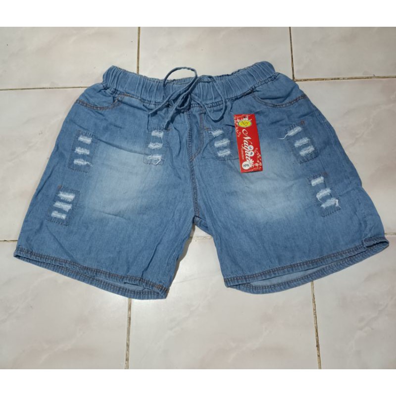 Hot Pants Jumbo 3L Wanita Sobek